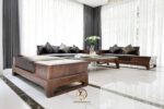 Sofa gỗ óc chó cao cấp