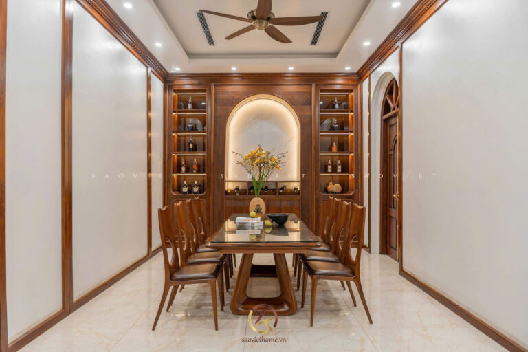 Bàn ăn gỗ óc chó Mr TH House