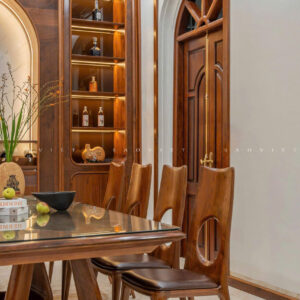 Phòng bếp nội thất gỗ óc chó - Mr TH House - Kiêu Kỵ - Gia Lâm