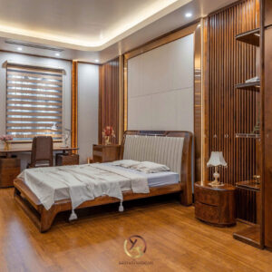 Phòng ngủ con trai nội thất gỗ óc chó - Mr TH House - Kiêu Kỵ - Gia Lâm