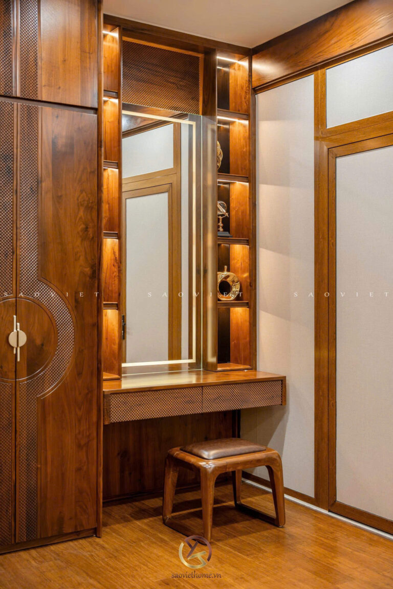 Phòng ngủ con trai nội thất gỗ óc chó - Mr TH House - Kiêu Kỵ - Gia Lâm