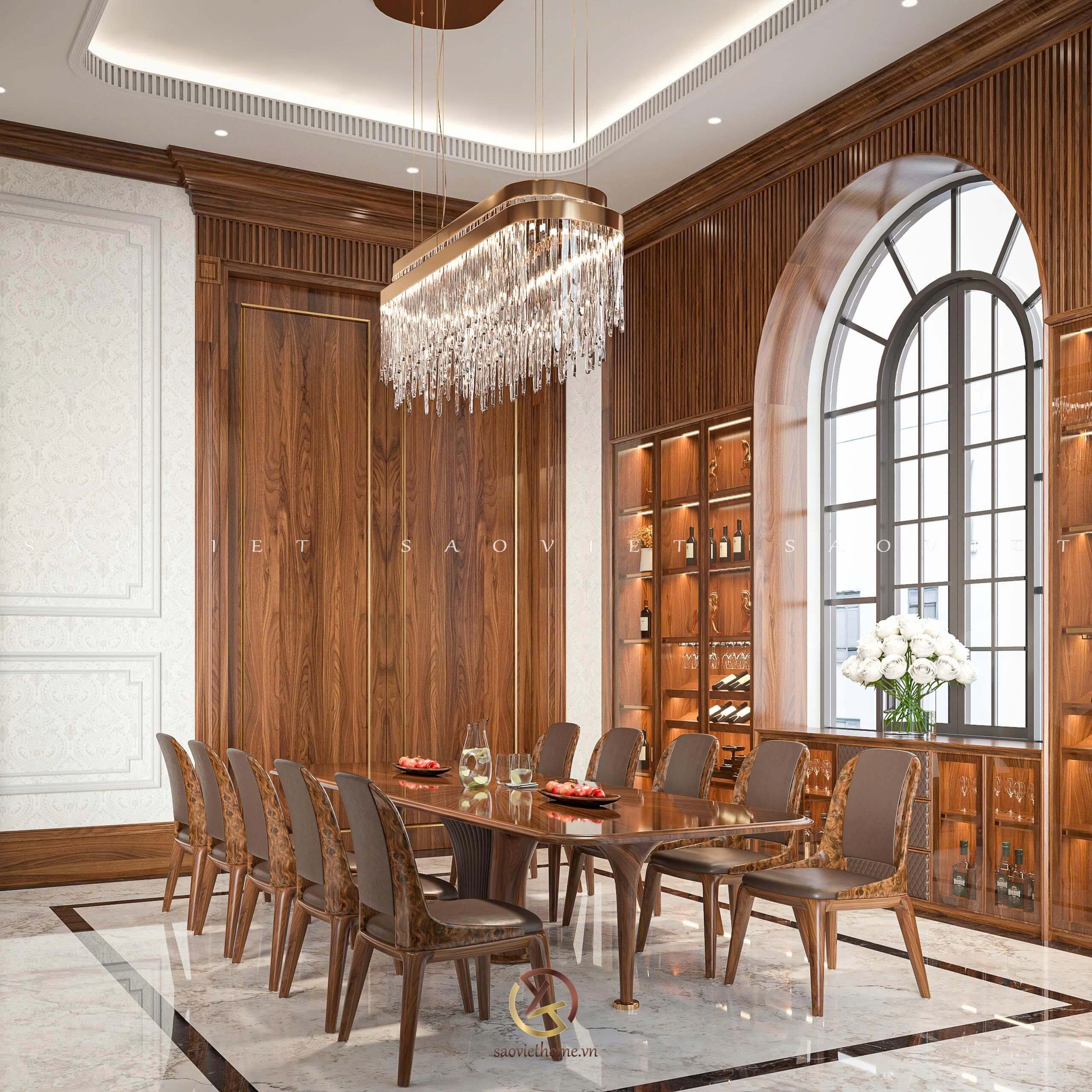 Bàn ăn gỗ óc chó