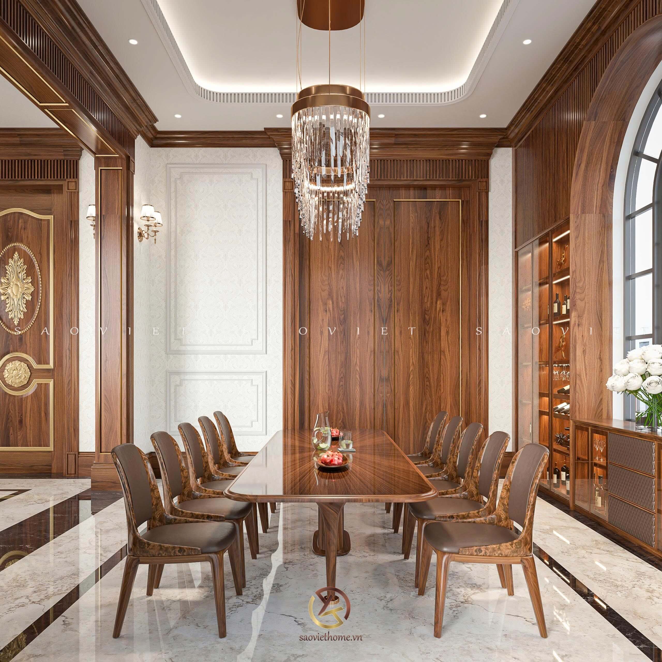 Bàn ăn gỗ óc chó