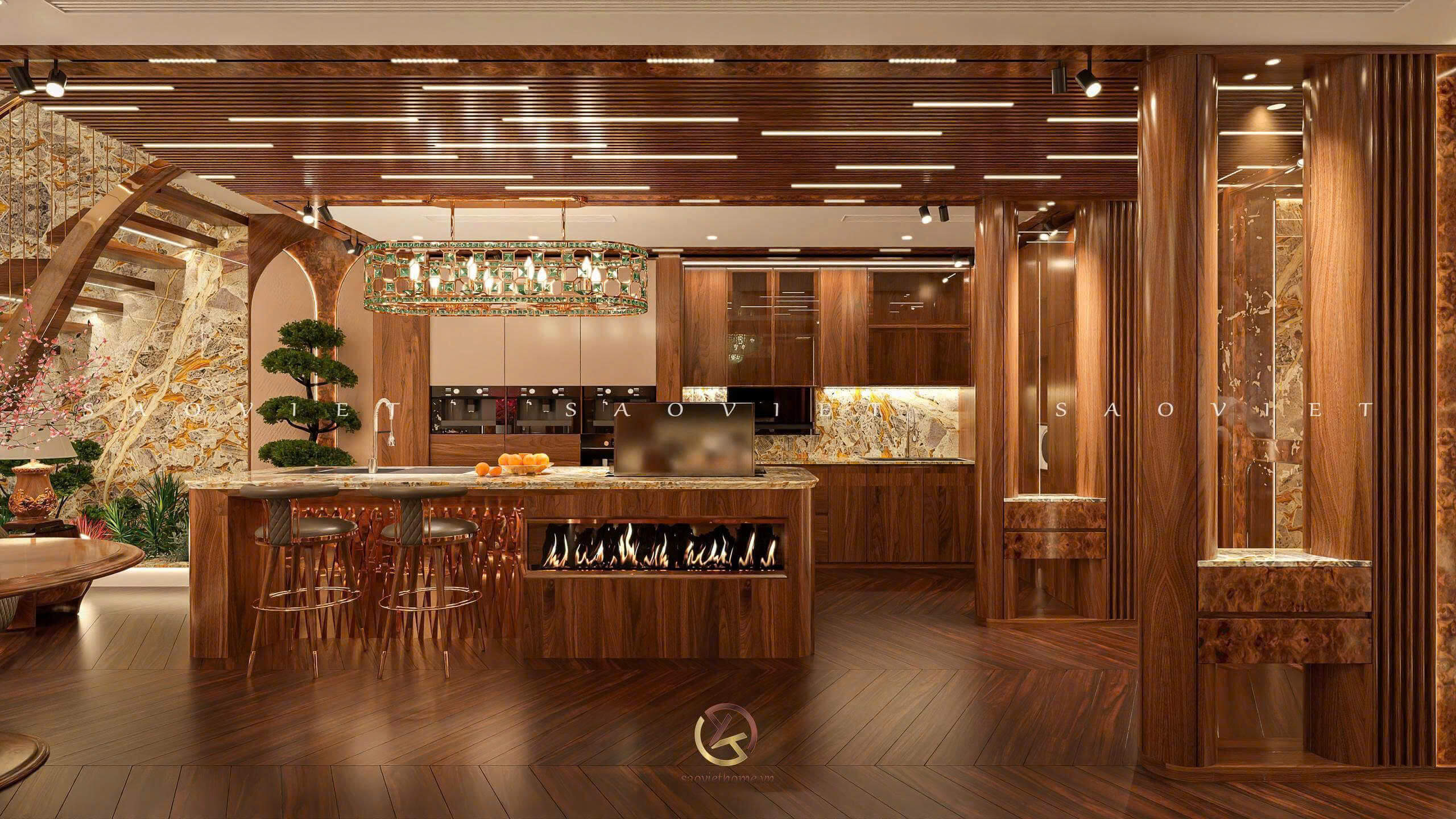 Thiết kế nội thất Penthouse - Phòng bếp