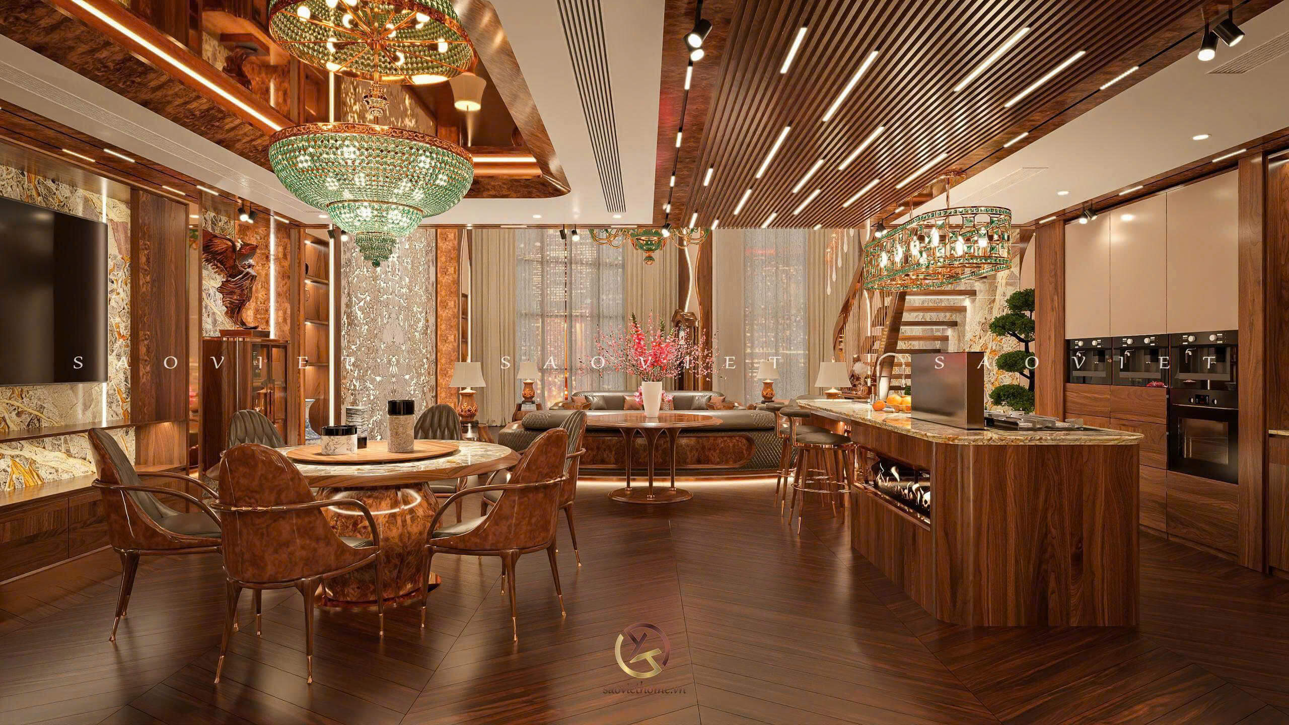 Thiết kế nội thất Penthouse - Phòng bếp