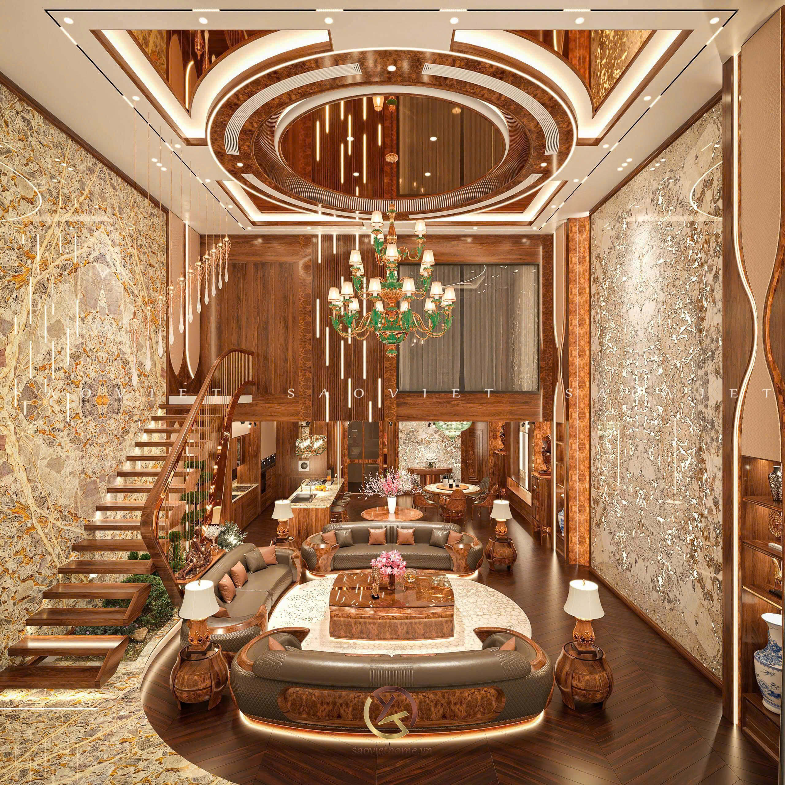 Thiết kế nội thất Penthouse - Phòng khách