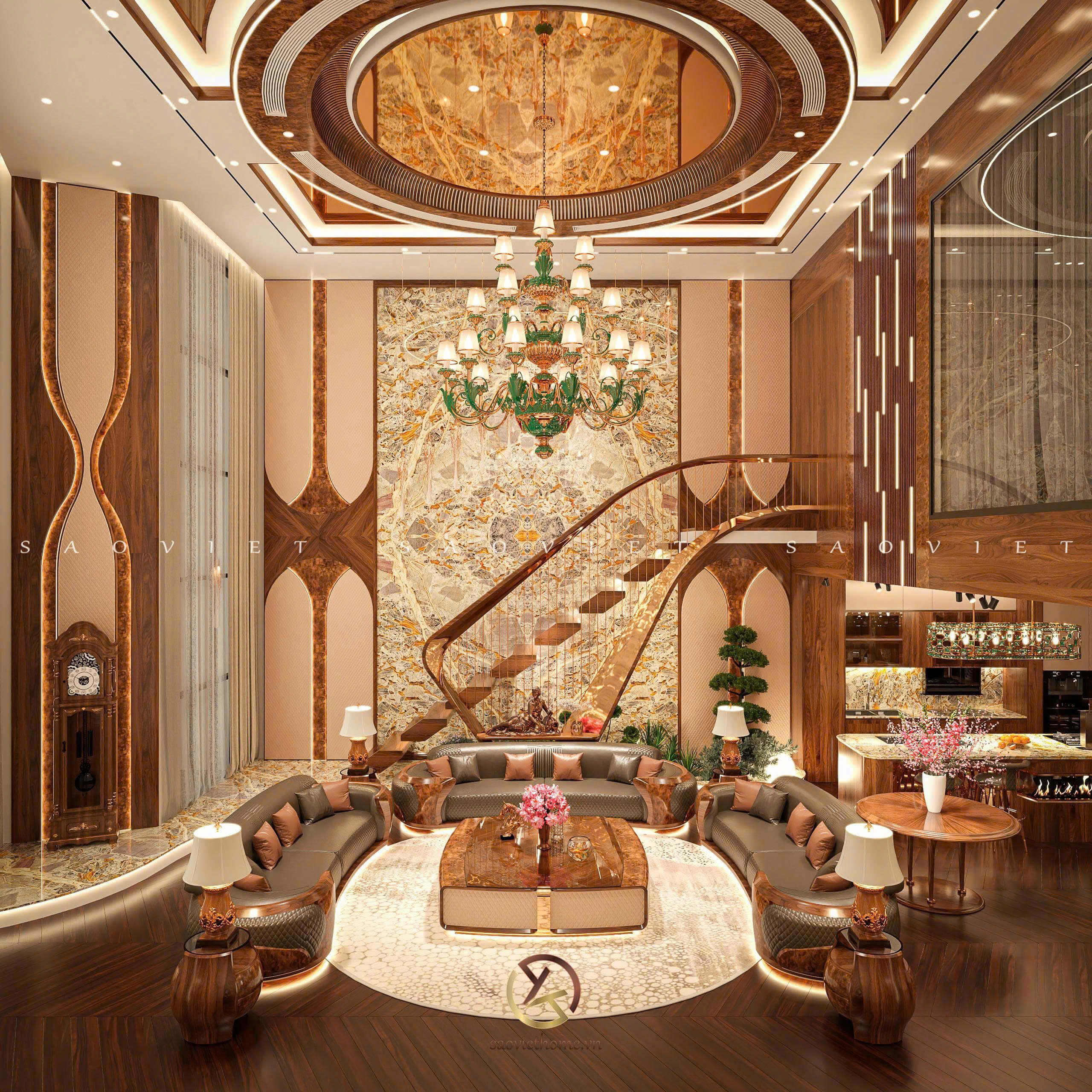 Thiết kế nội thất Penthouse - Phòng khách