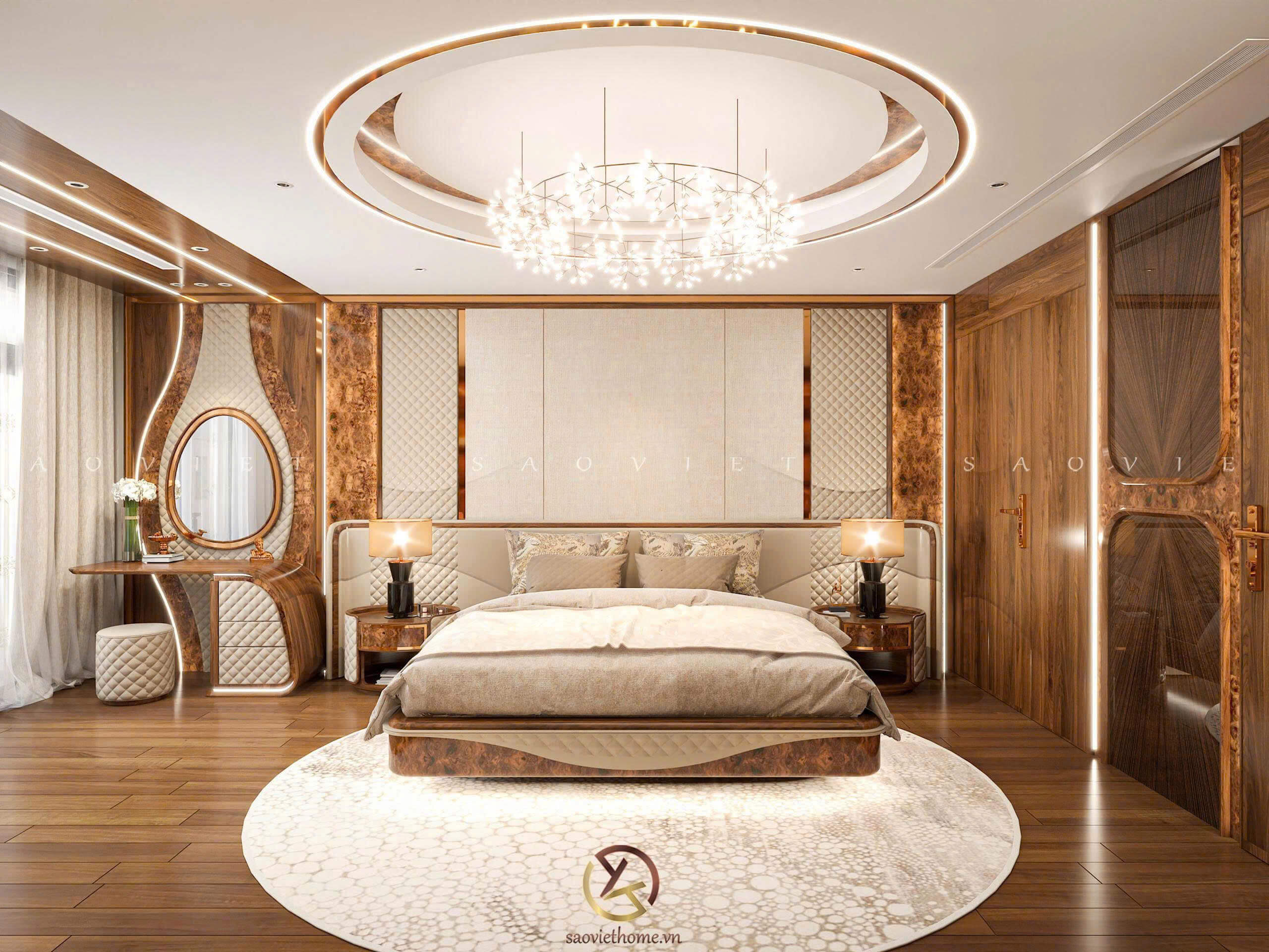 Thiết kế nội thất Penthouse - Phòng ngủ master