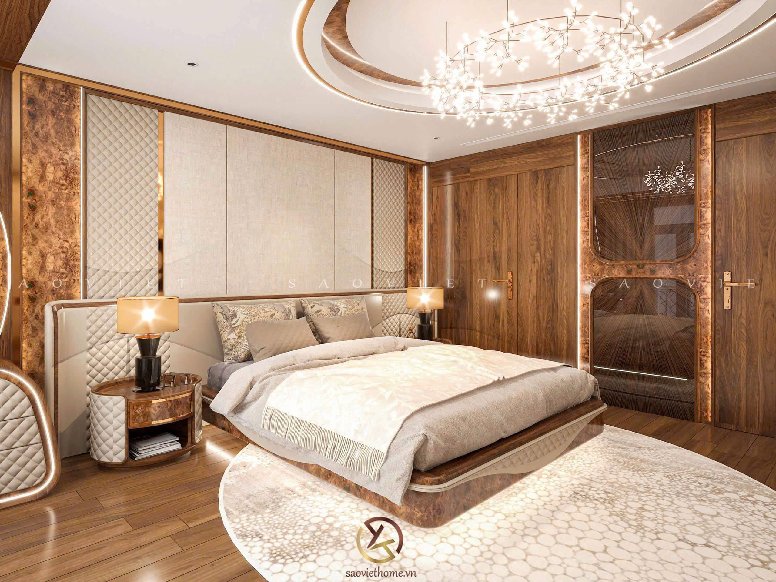 Thiết kế nội thất Penthouse - Phòng ngủ master