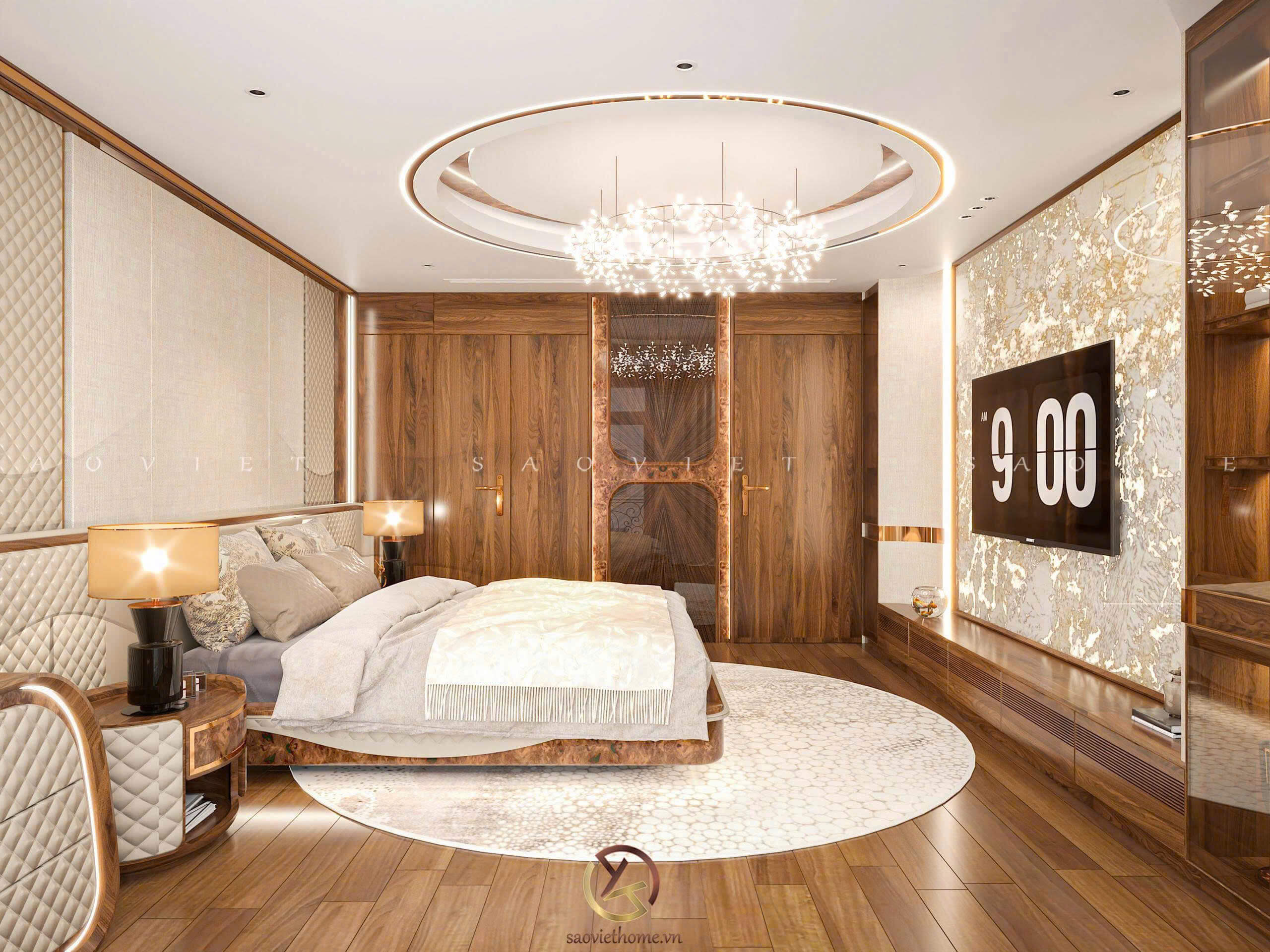 Thiết kế nội thất Penthouse - Phòng ngủ master