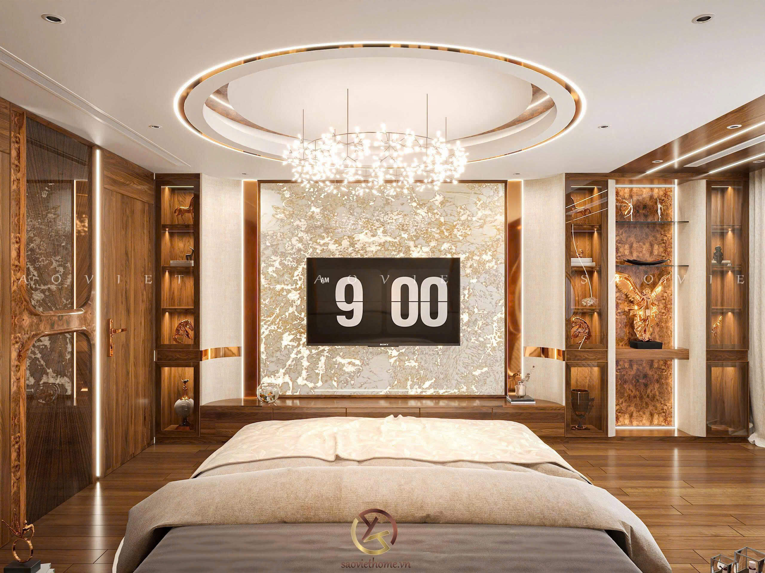 Thiết kế nội thất Penthouse - Phòng ngủ master