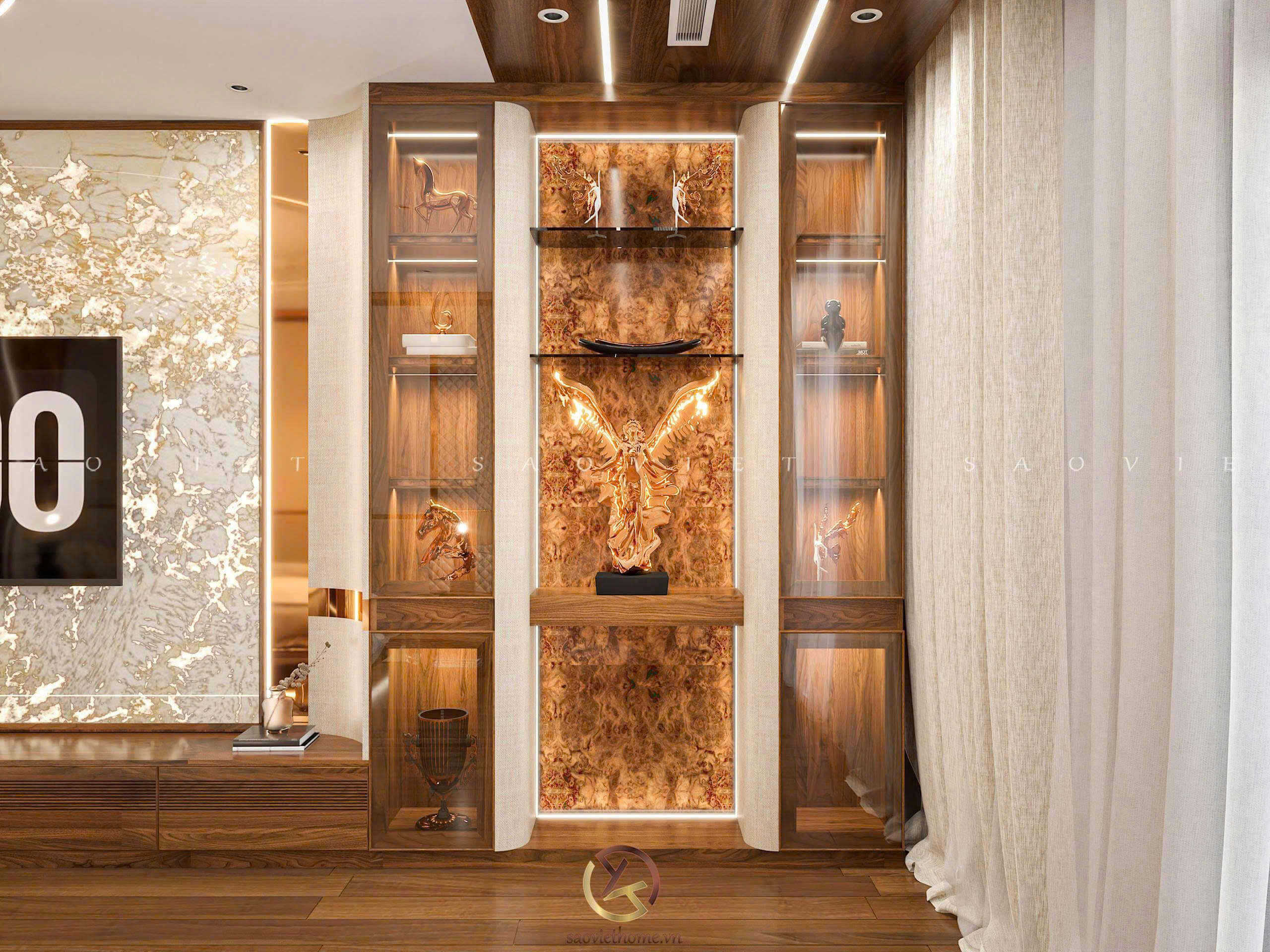 Thiết kế nội thất Penthouse - Phòng ngủ master