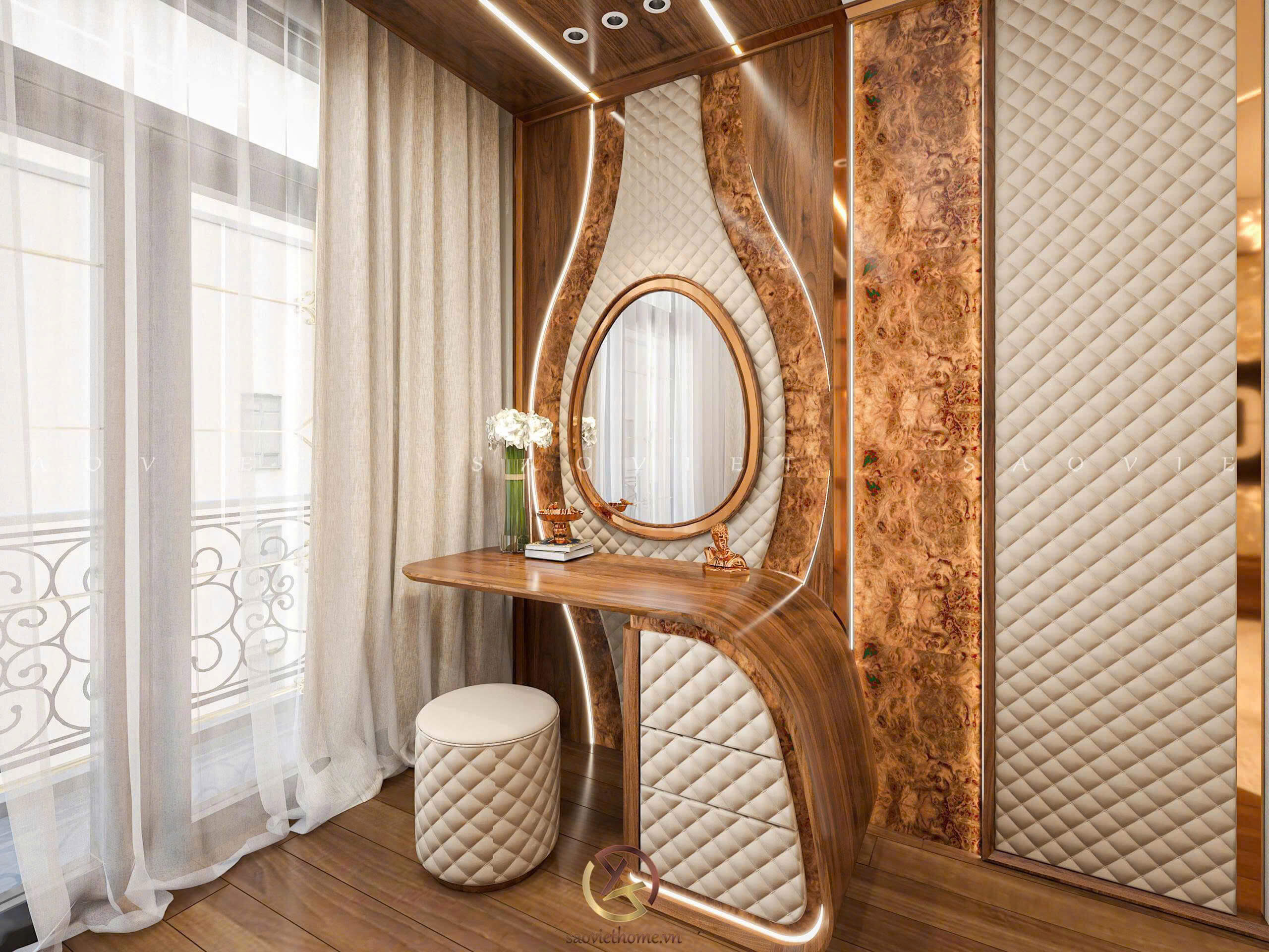 Thiết kế nội thất Penthouse - Phòng ngủ master