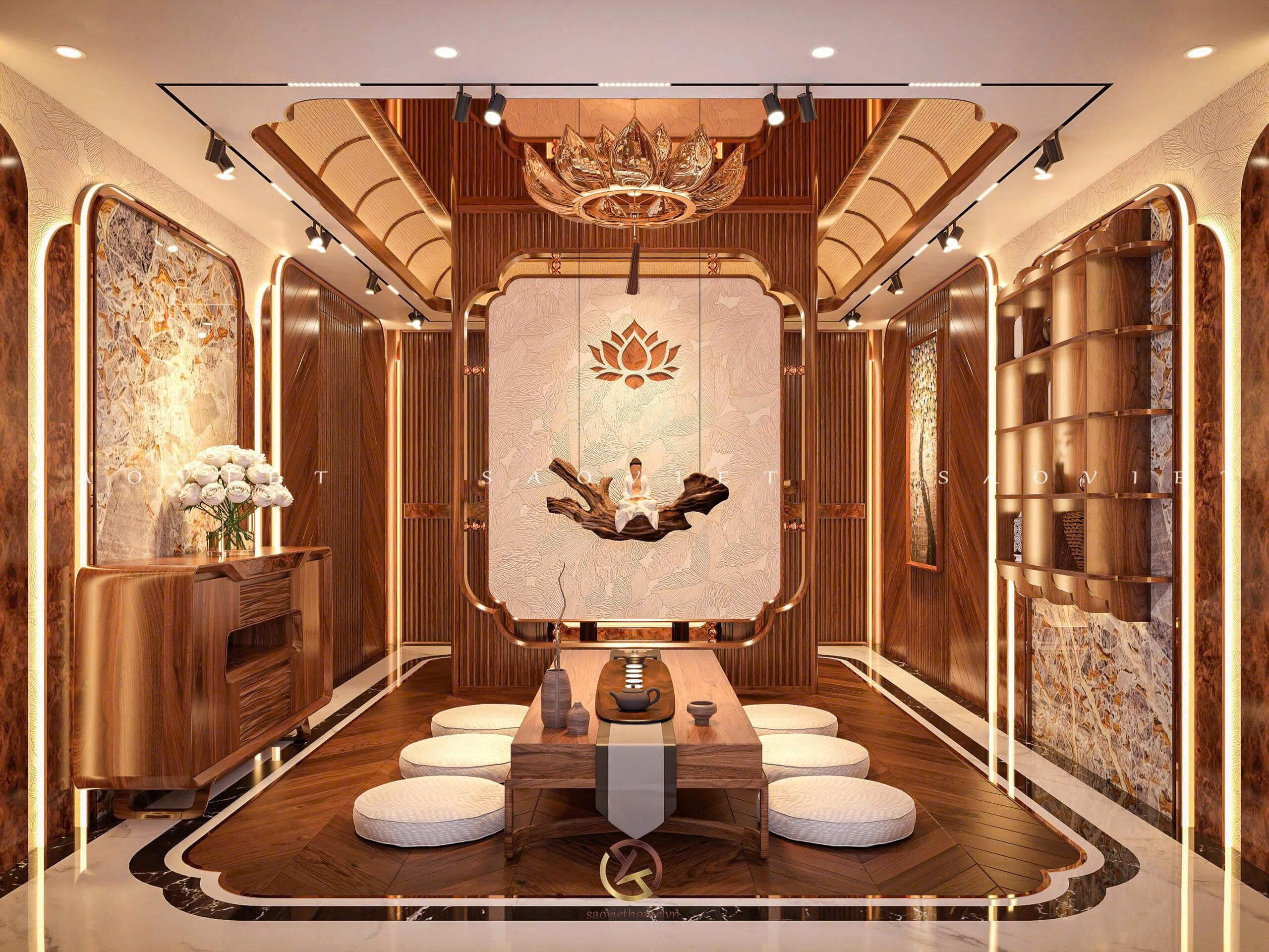 Thiết kế nội thất Penthouse - Phòng thờ