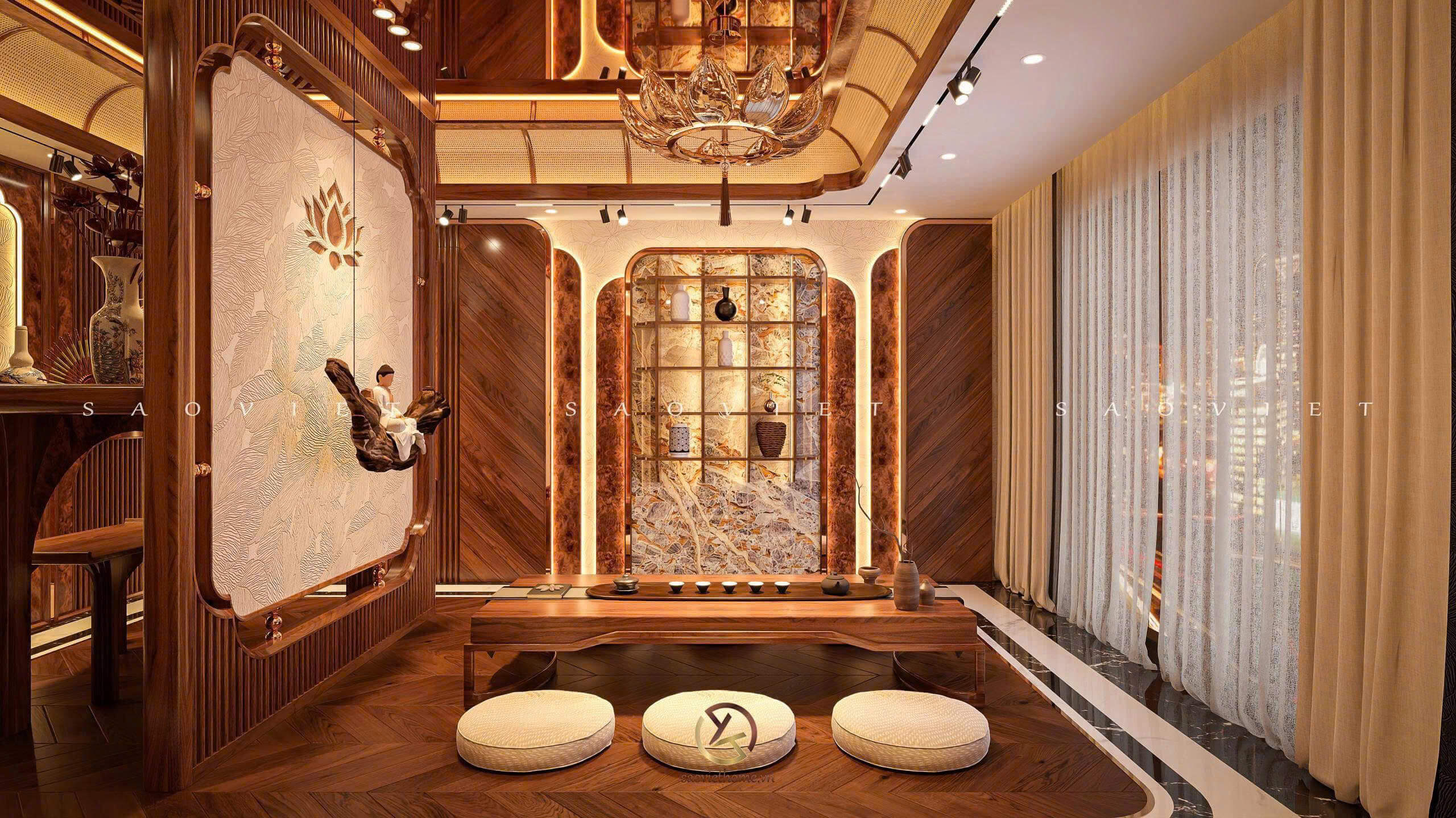 Thiết kế nội thất Penthouse - Phòng thờ