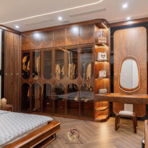 Bàn Phấn Gỗ Óc Chó BPG-12