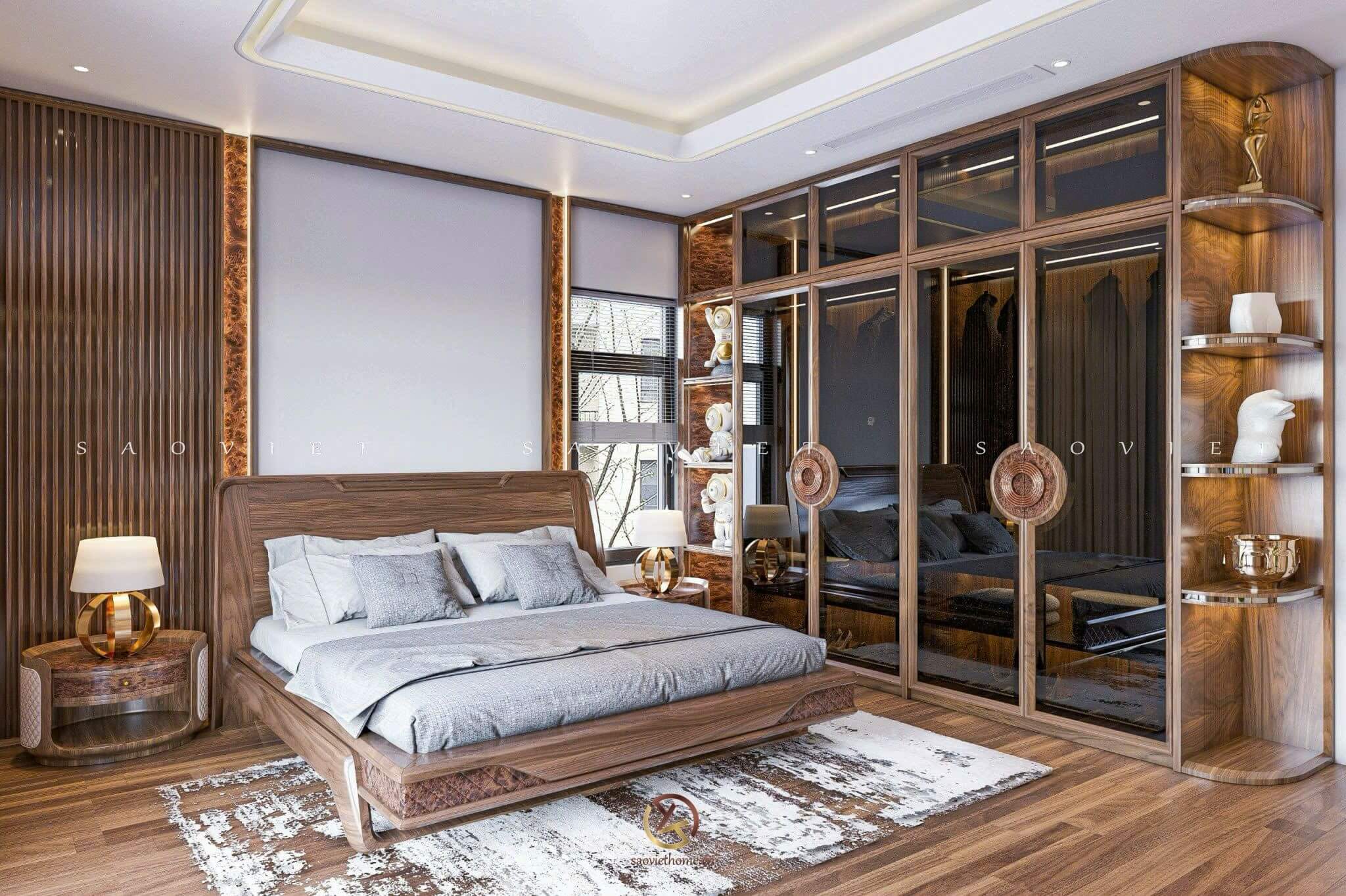 Thiết kế phòng ngủ biệt thự sân vườn