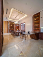 B Manor Ninh Bình - Phòng bếp tầng 1 nội thất gỗ óc chó