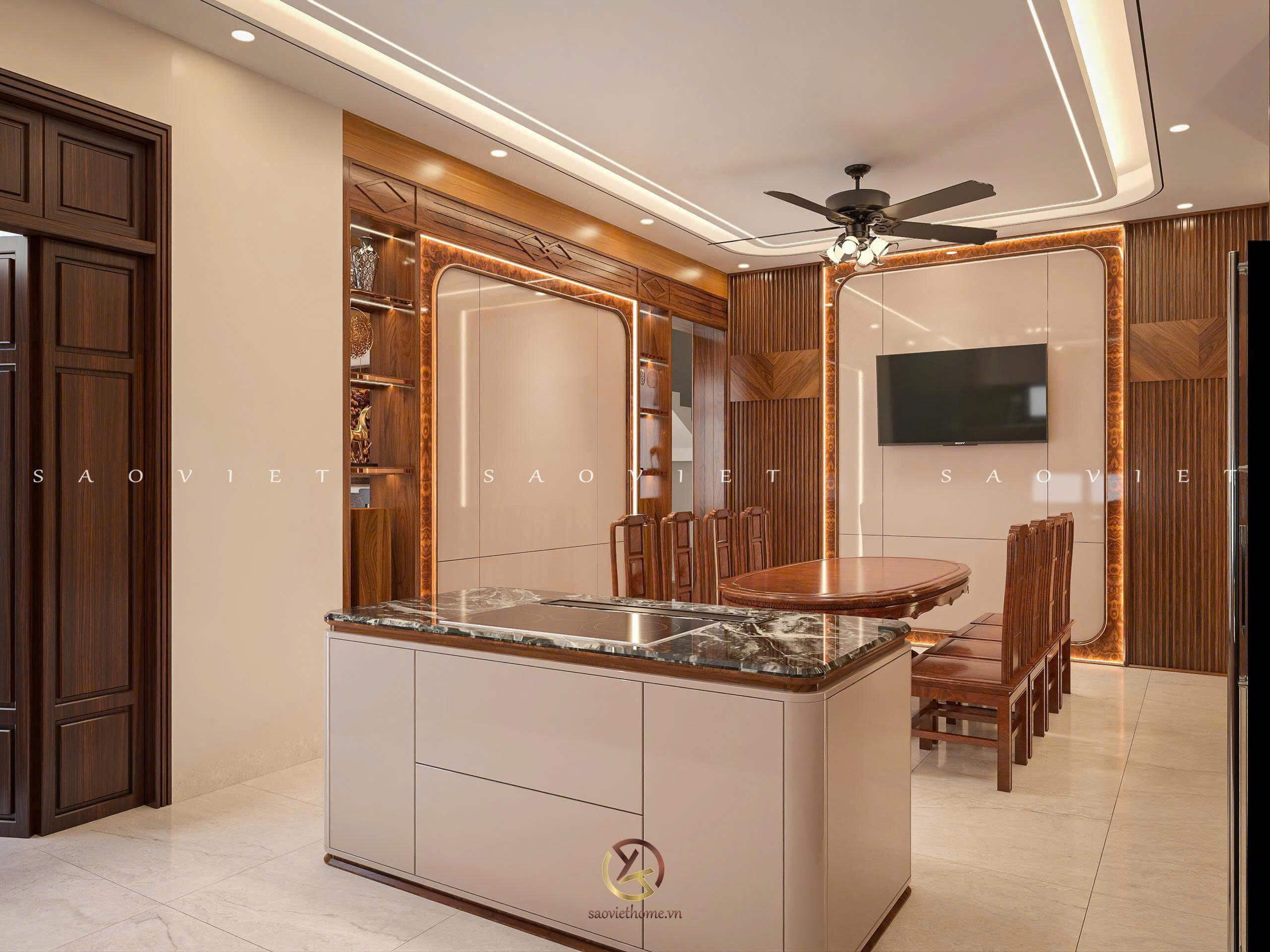 Thiết kế nội thất Ninh Bình - phòng bếp