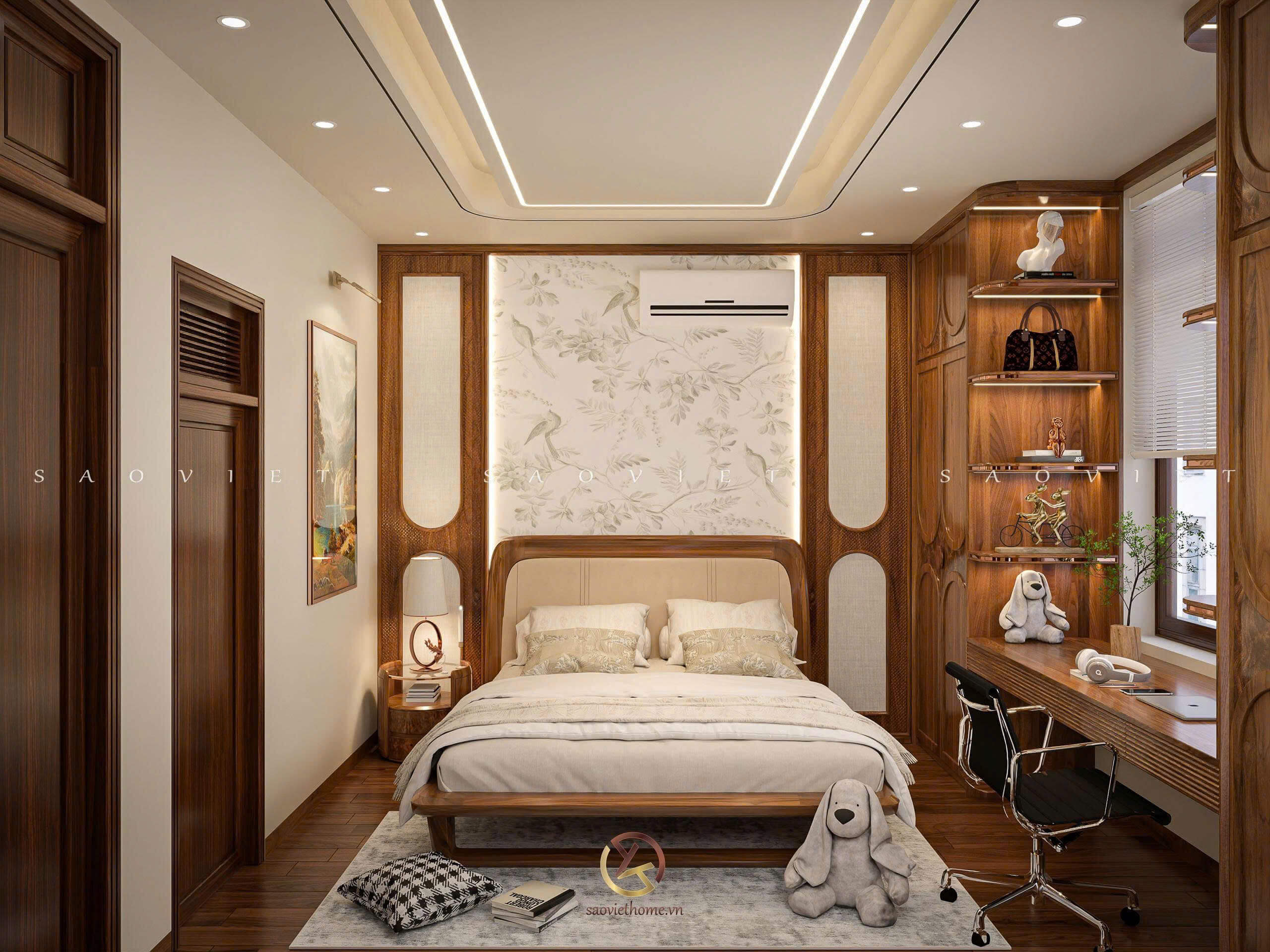 Thiết kế nội thất Ninh Bình - phòng ngủ con gái