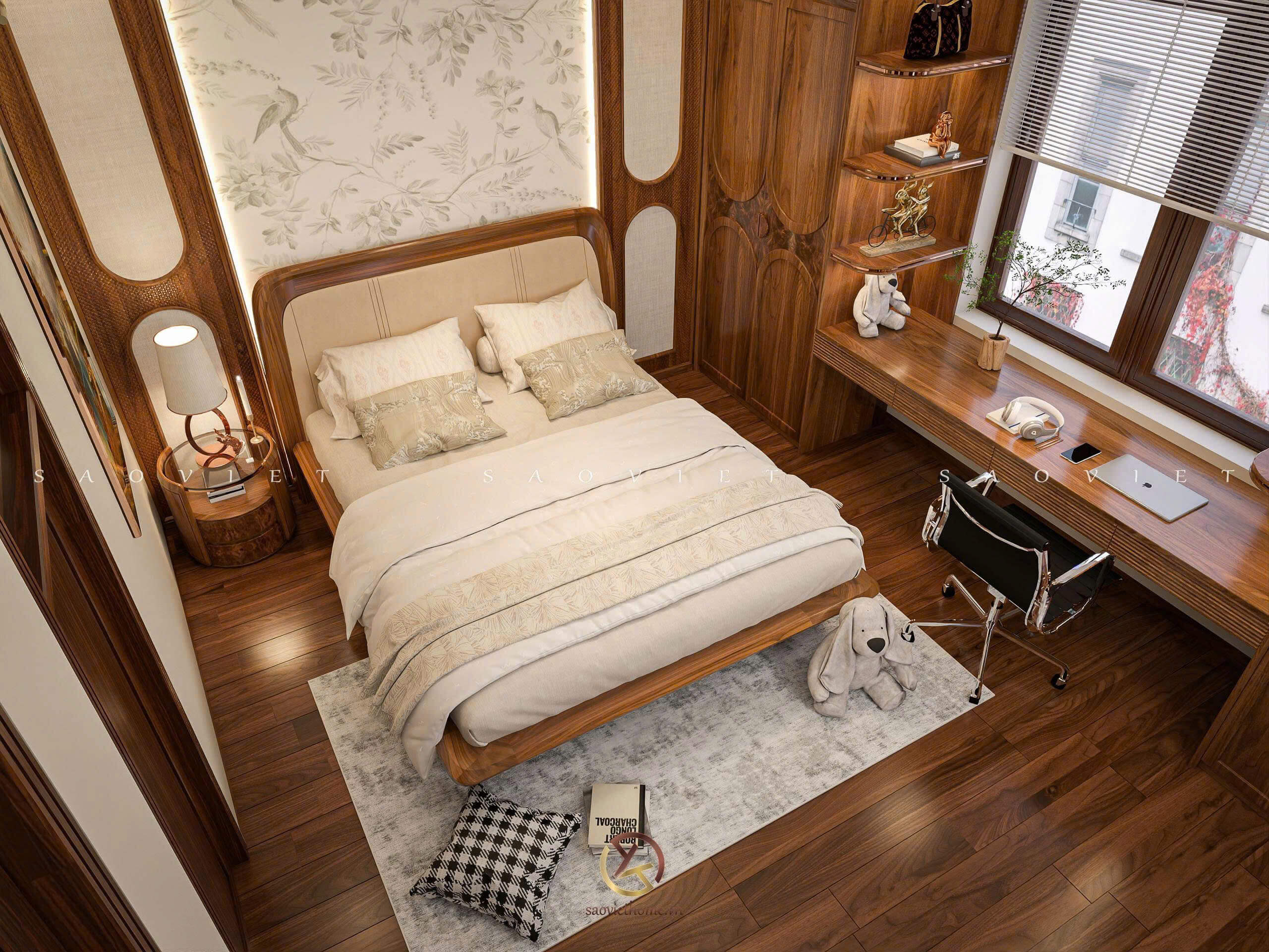 Thiết kế nội thất Ninh Bình - phòng ngủ con gái