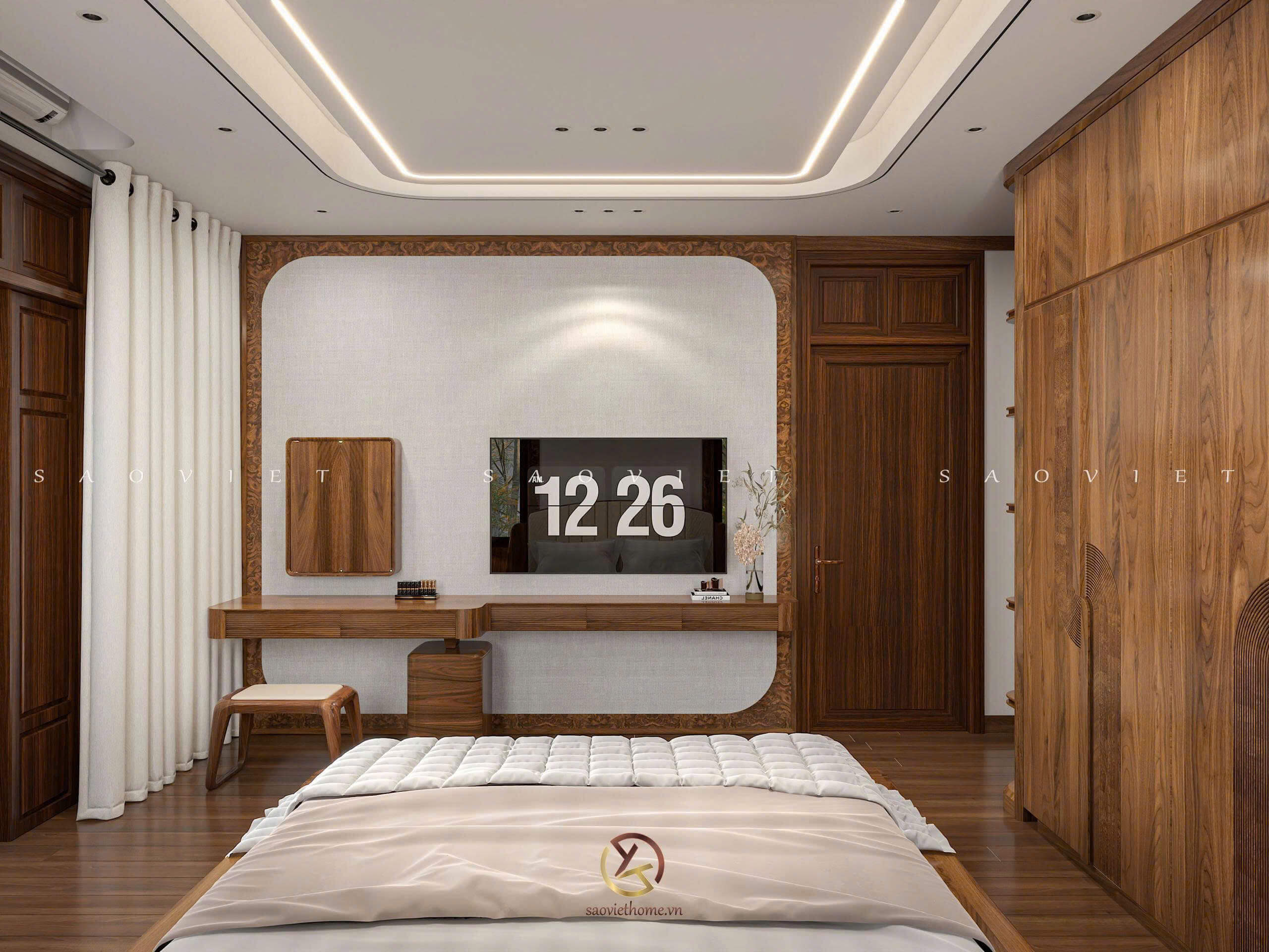 Thiết kế nội thất Ninh Bình - phòng ngủ master