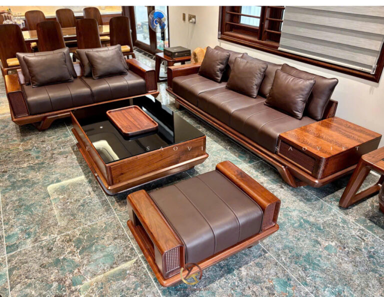 Sofa gỗ óc chó mã SFB-40